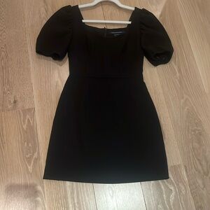 French connection black puff sleeve dress